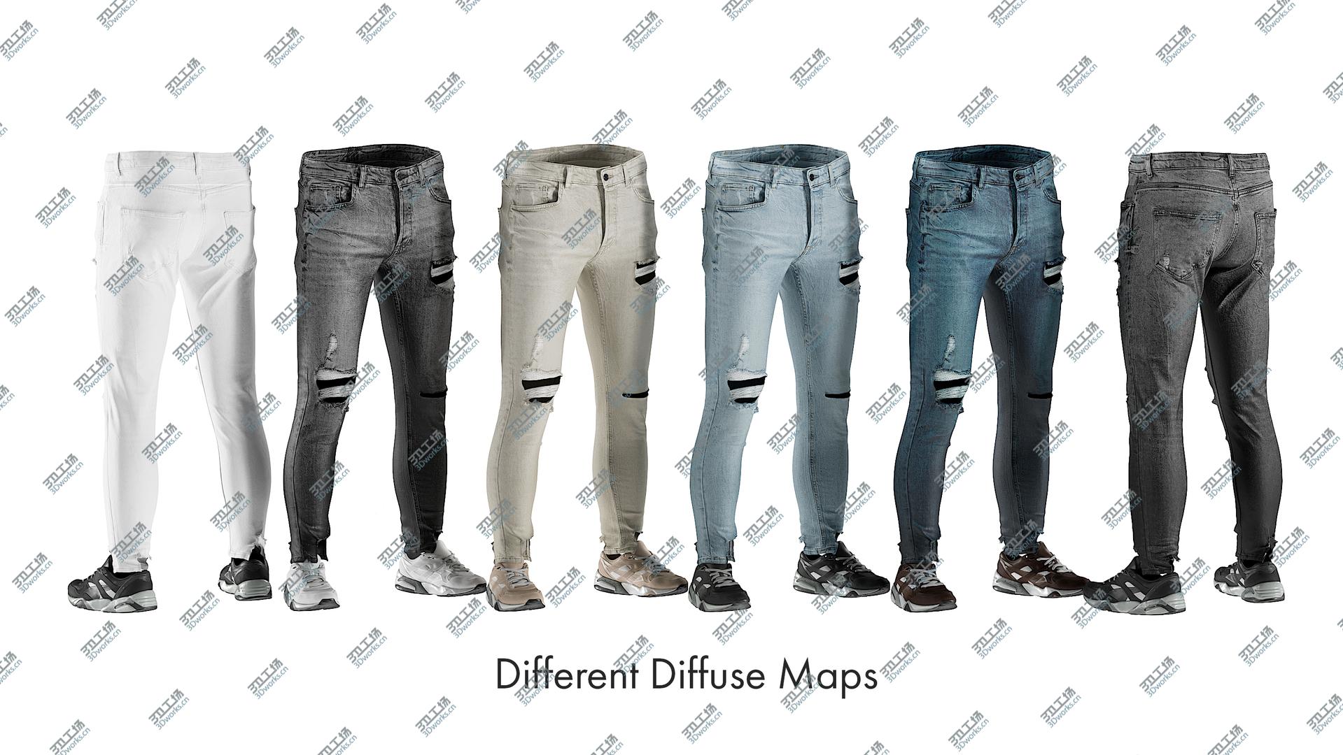 images/goods_img/202104094/Men's Jeans with Sneakers 12 3D model/3.jpg